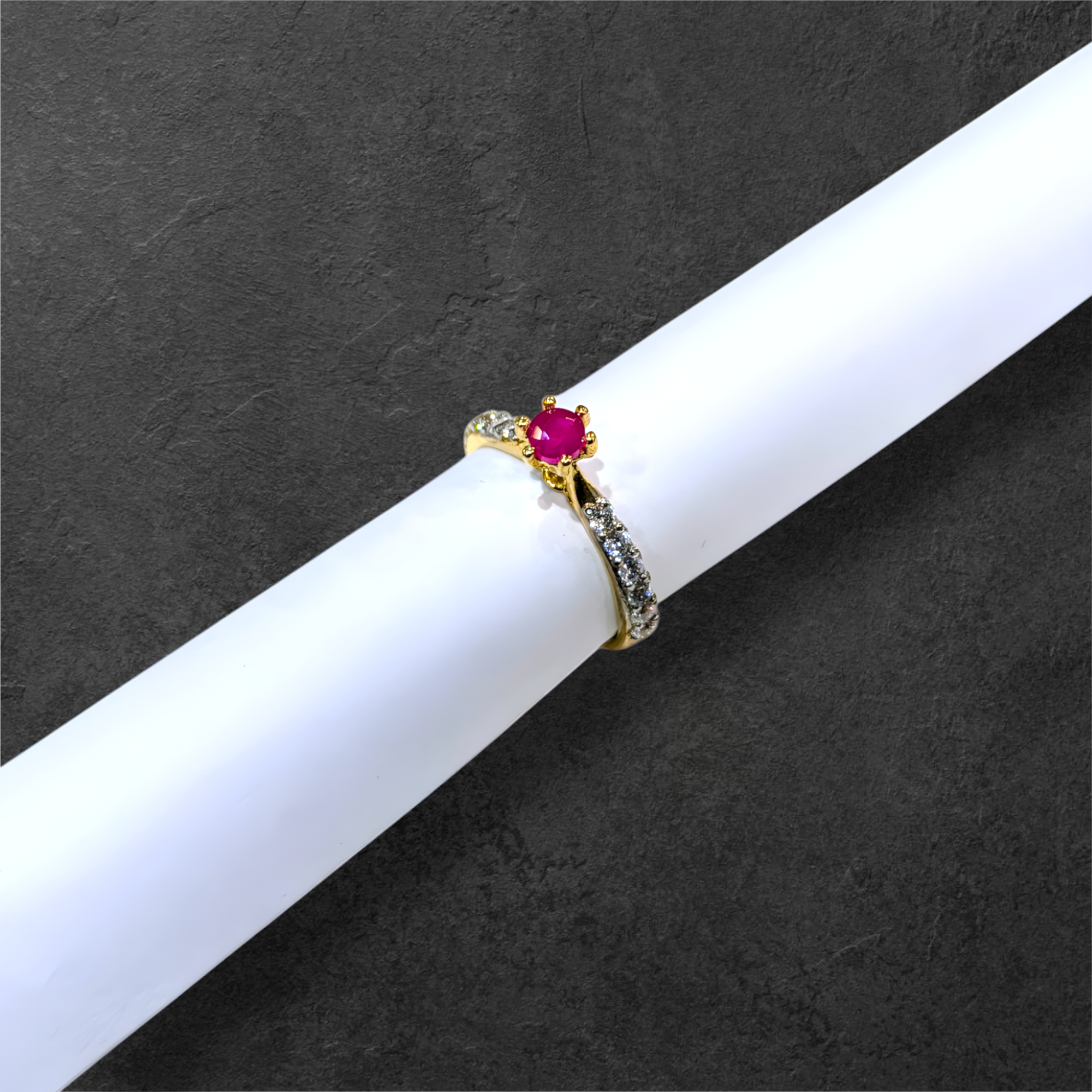 Solitaire Ring Sterling Silver - Image 2