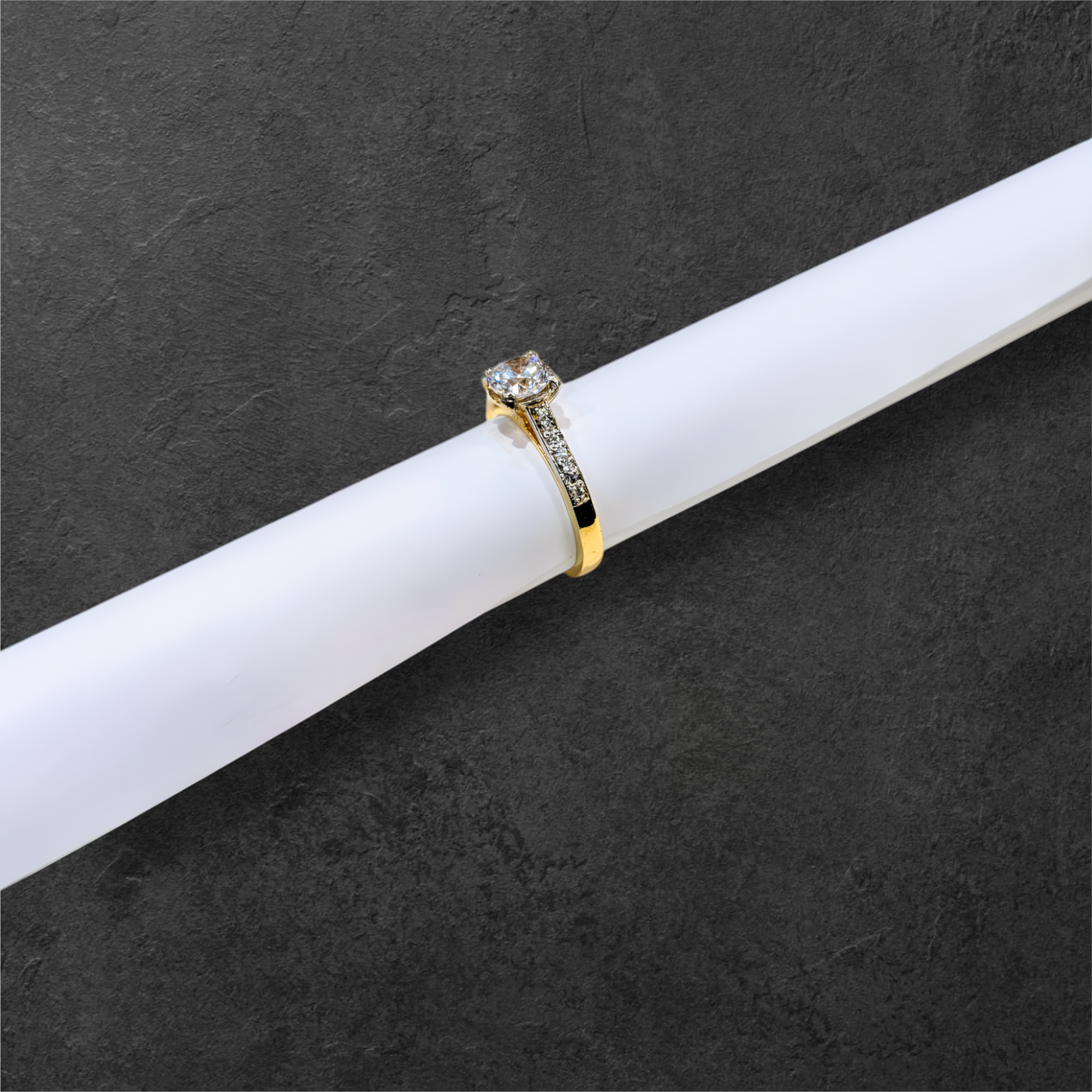 Solitaire Ring Sterling Silver - Image 2