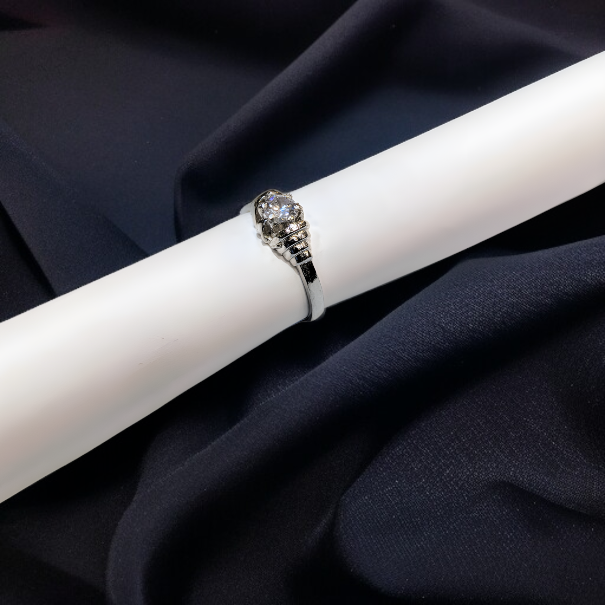 Solitaire Ring Sterling Silver - Image 2