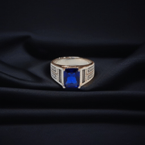 Silver Ring With Blue Zircon