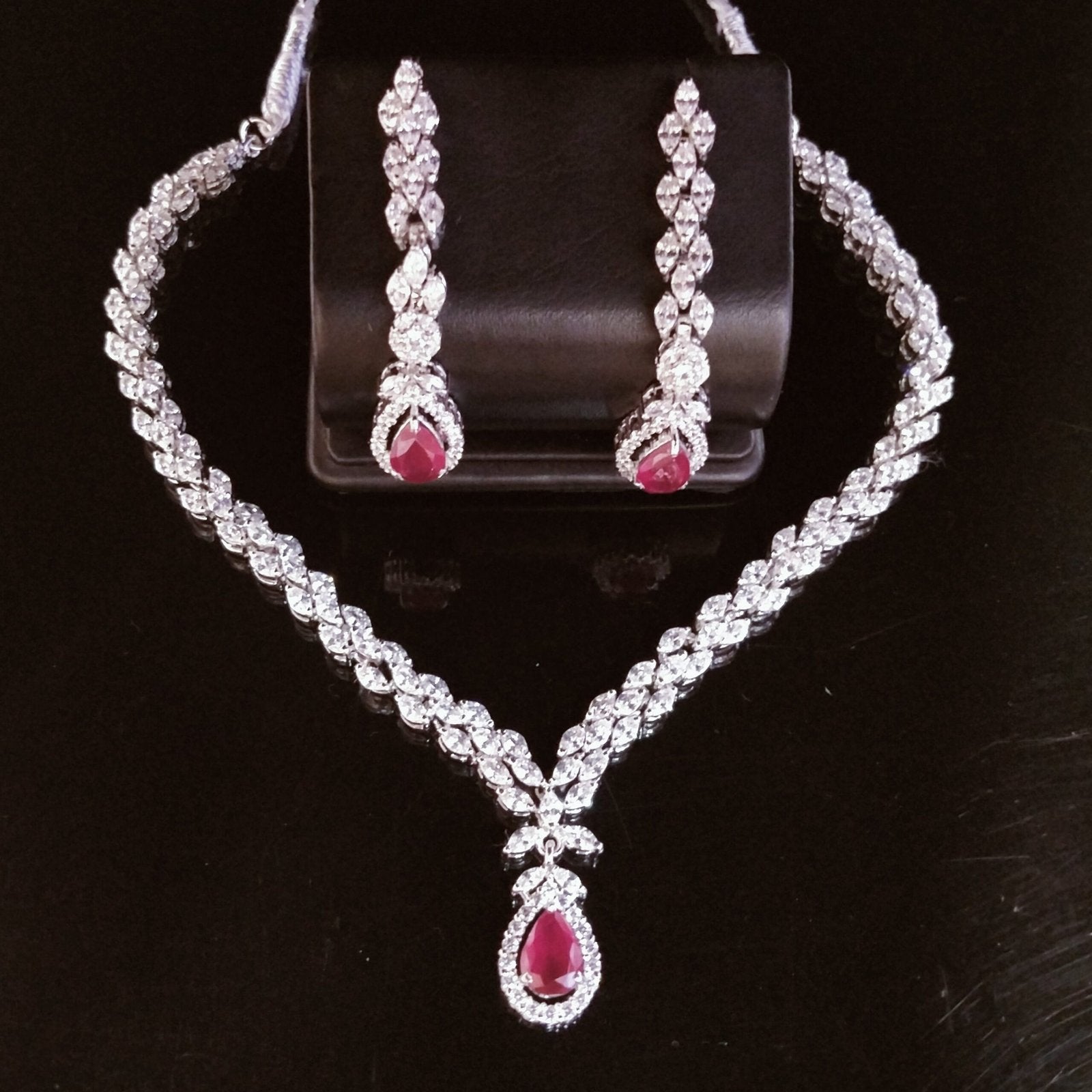 Luxury Ruby Necklace Set