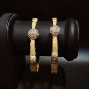Gold plated Bangles pair 925 silver