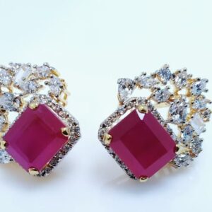 Gold Plated Diamond Style Tops. (925 Silver)