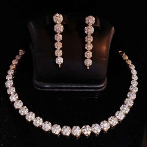 Gold Plated diamond style Necklace set