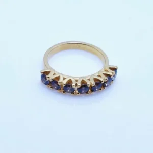 Gold Plated Silver Ring with Brown Zircon