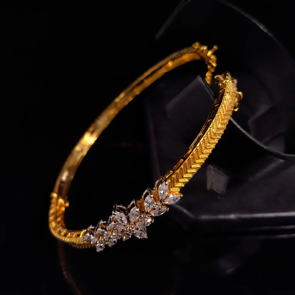 Openable Gold plated bracelet 925 Silver - Image 2