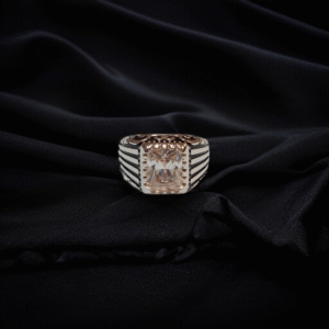 Silver Ring With White Zircon