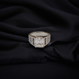 Silver Ring With White Zircon