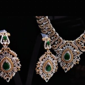 Bridal Set with colored Zircons