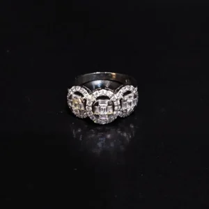 Women's Ring 925 Silver Premium Quality Zircons Rhodium plated