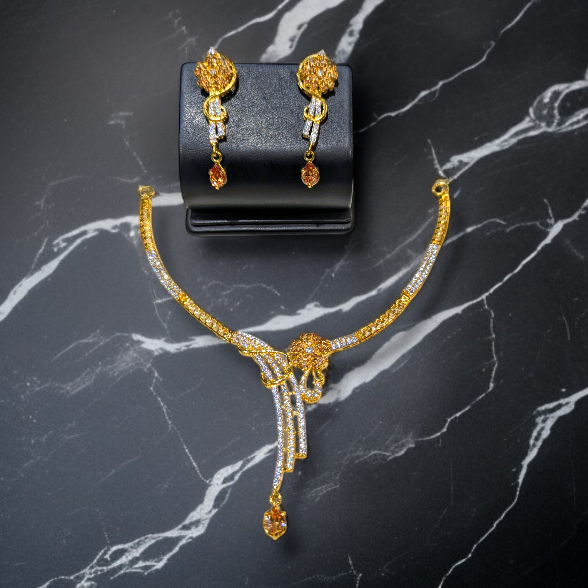 Radiant Zircon Necklace Set