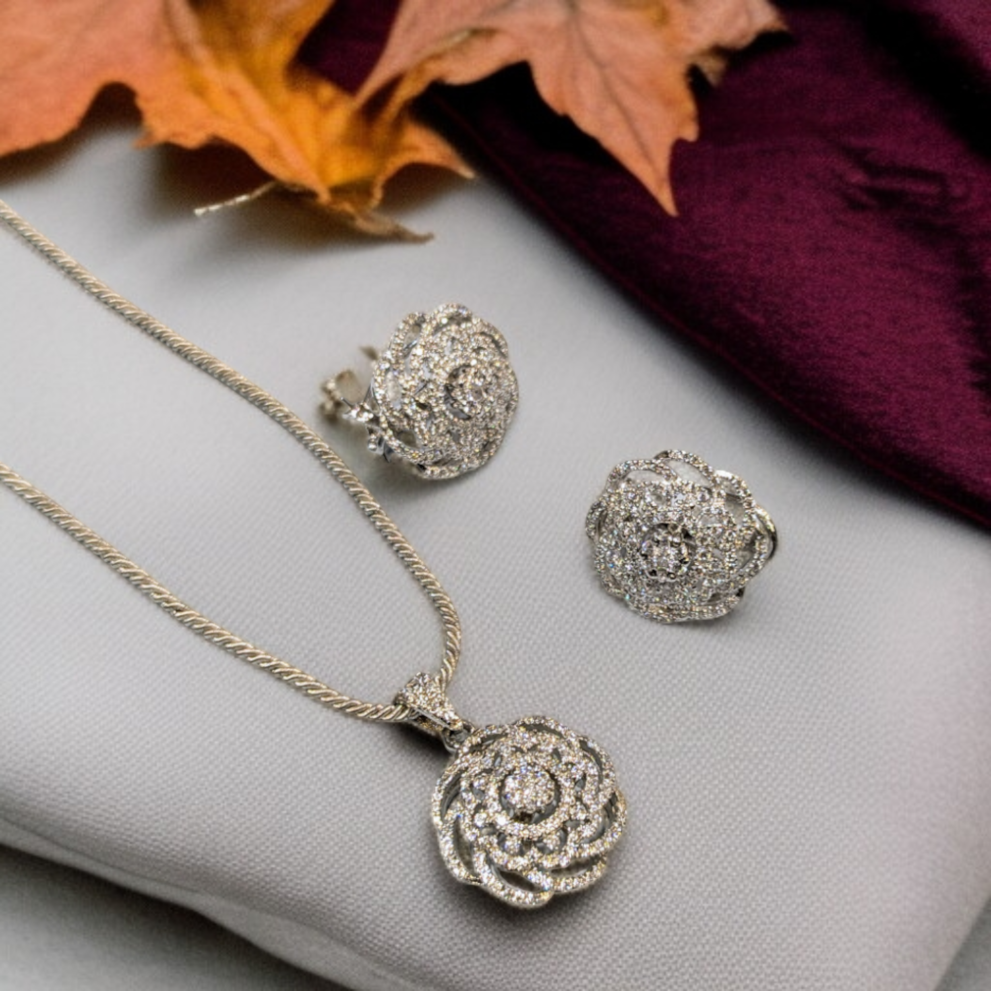 Floral Elegance Pendant Set