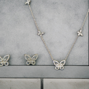 Butterfly Pendant Set with Chain
