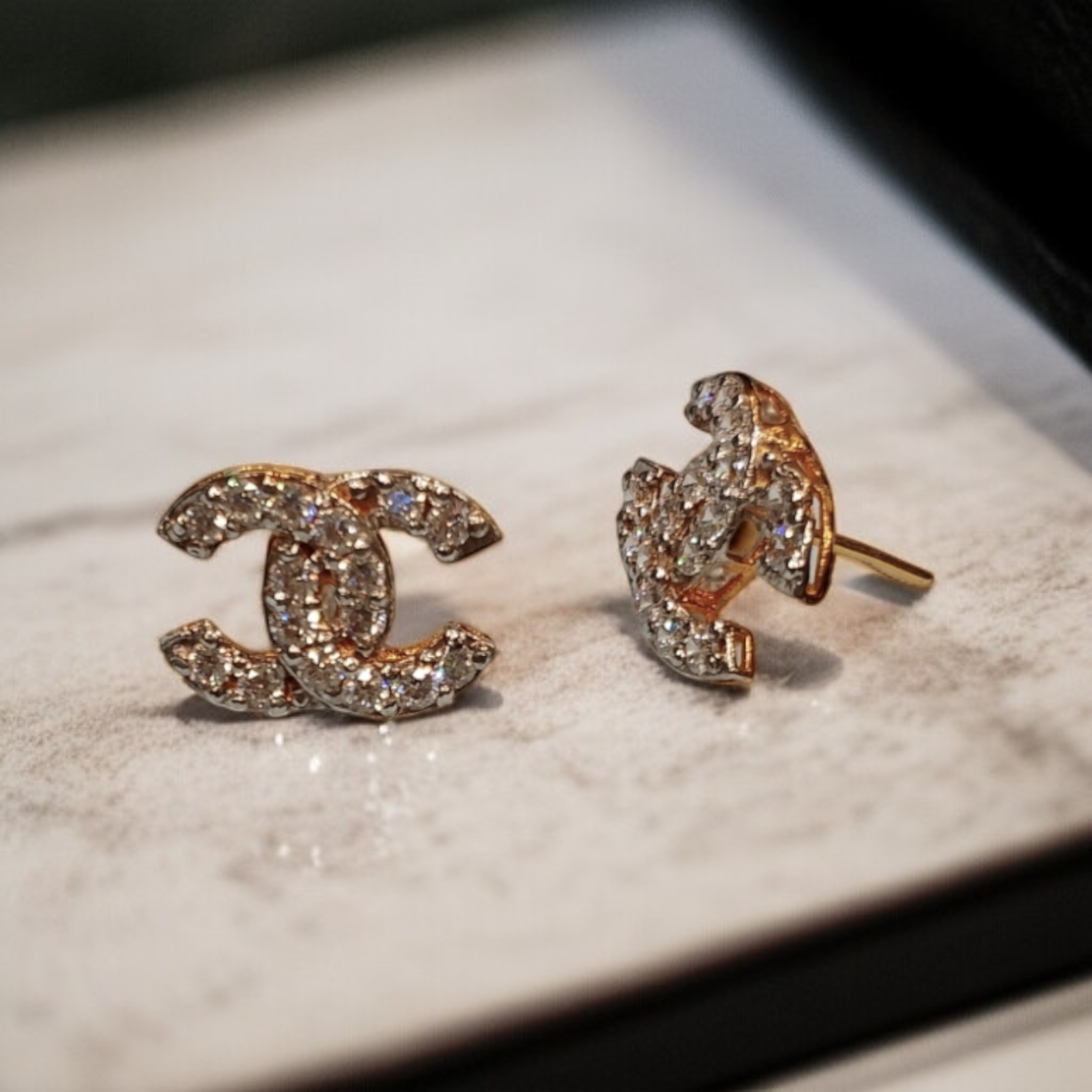 chanel studs Gold Plated - Image 2