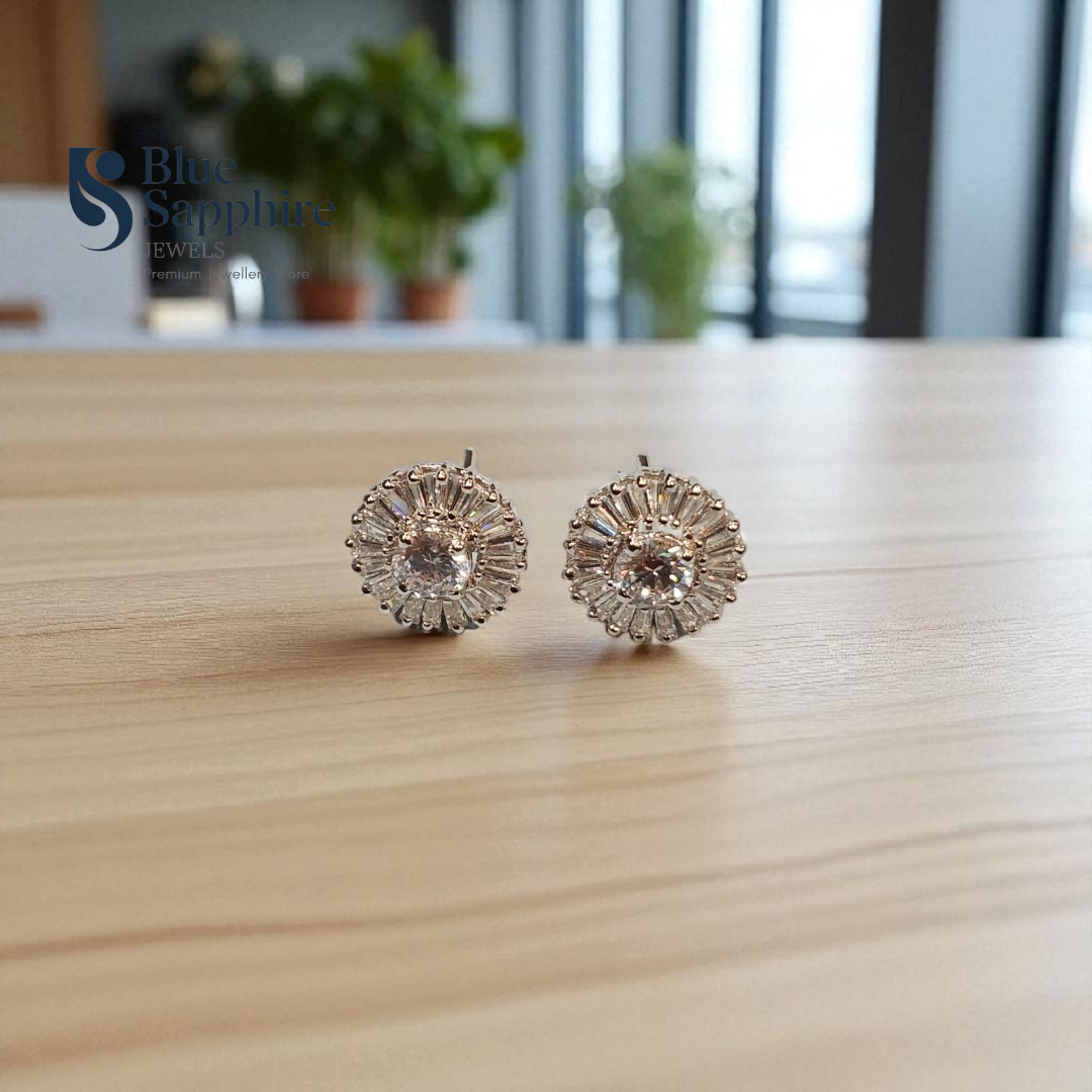 Sunburst CZ Stud