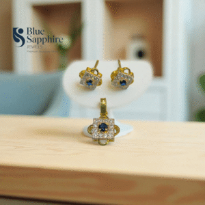 Sapphire Glow Pendant Set
