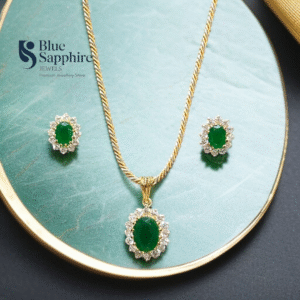 Royal Emerald Spark Pendant Set