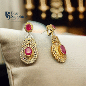 Majestic Red Stone Earrings