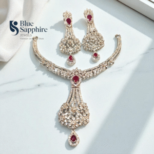 Crimson Ruby Necklace Set
