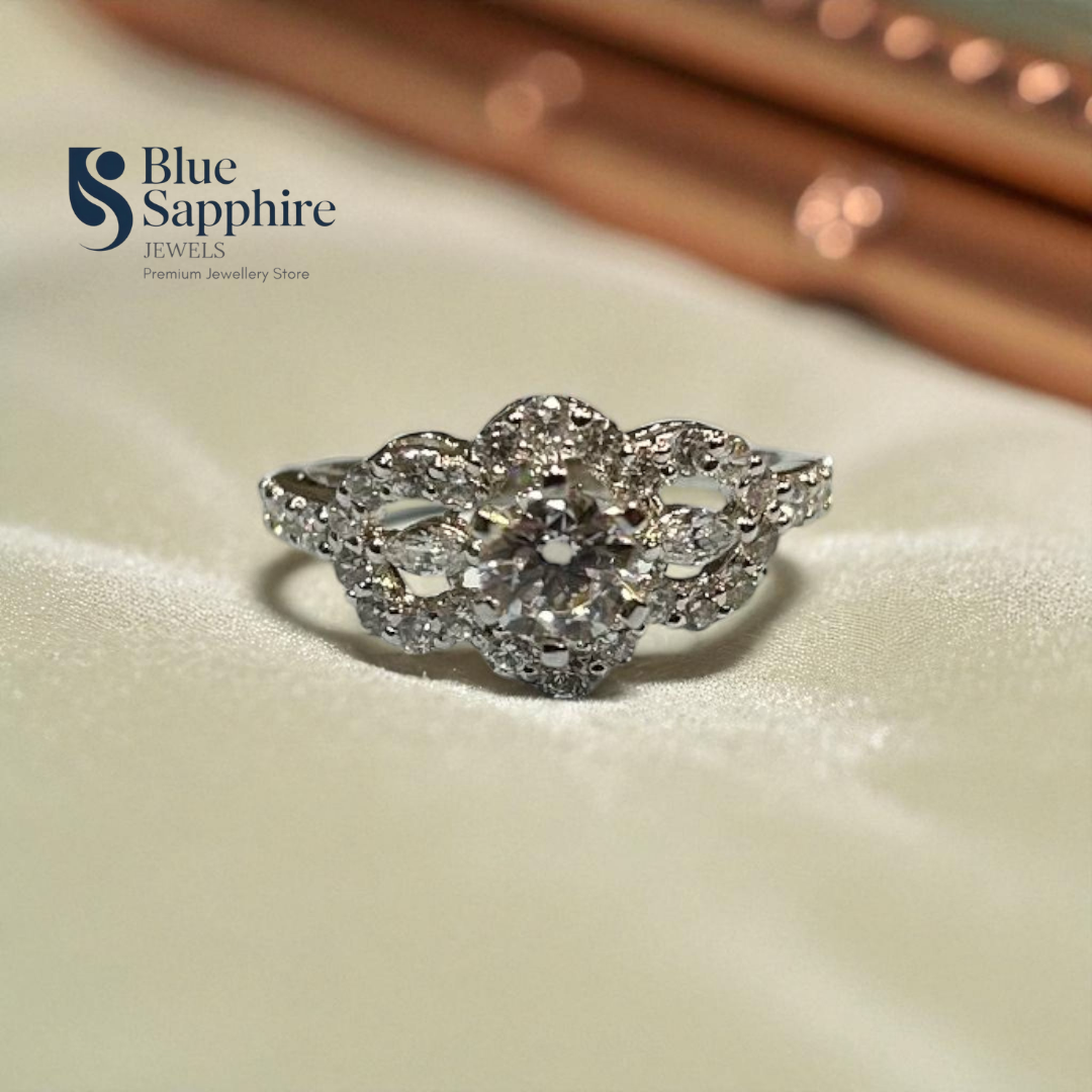 Floral Halo Design Ring